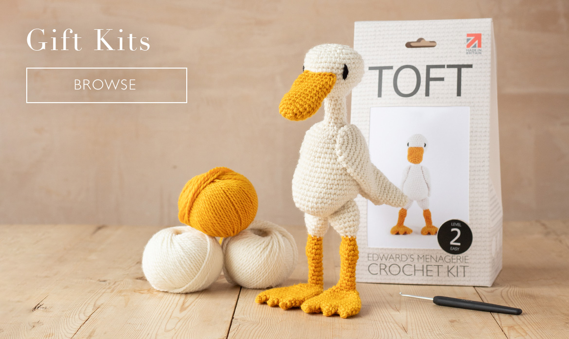 Gifts crochet bird in a box kit toft